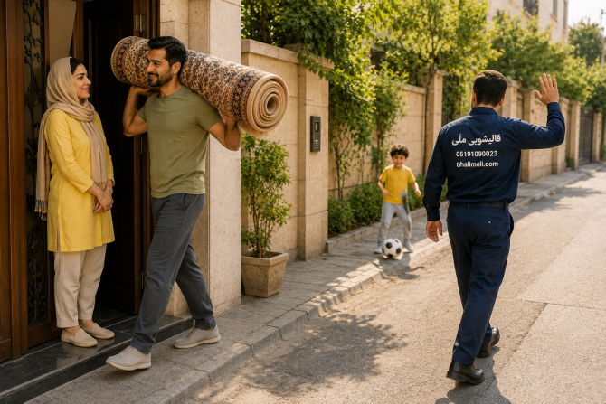  تحویل فرش به مشتری